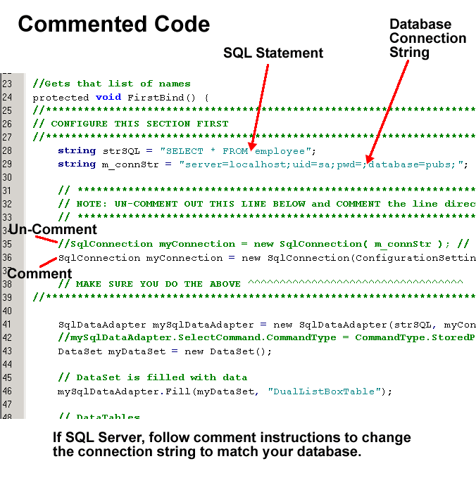 Commented Code