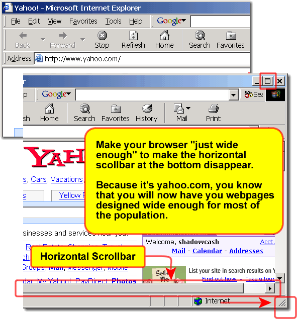 Browser Width: No Horizonal Bar